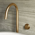 Strata Bath Set – 1 Way Wall Mixer with Backplate & Floor Standing Spout