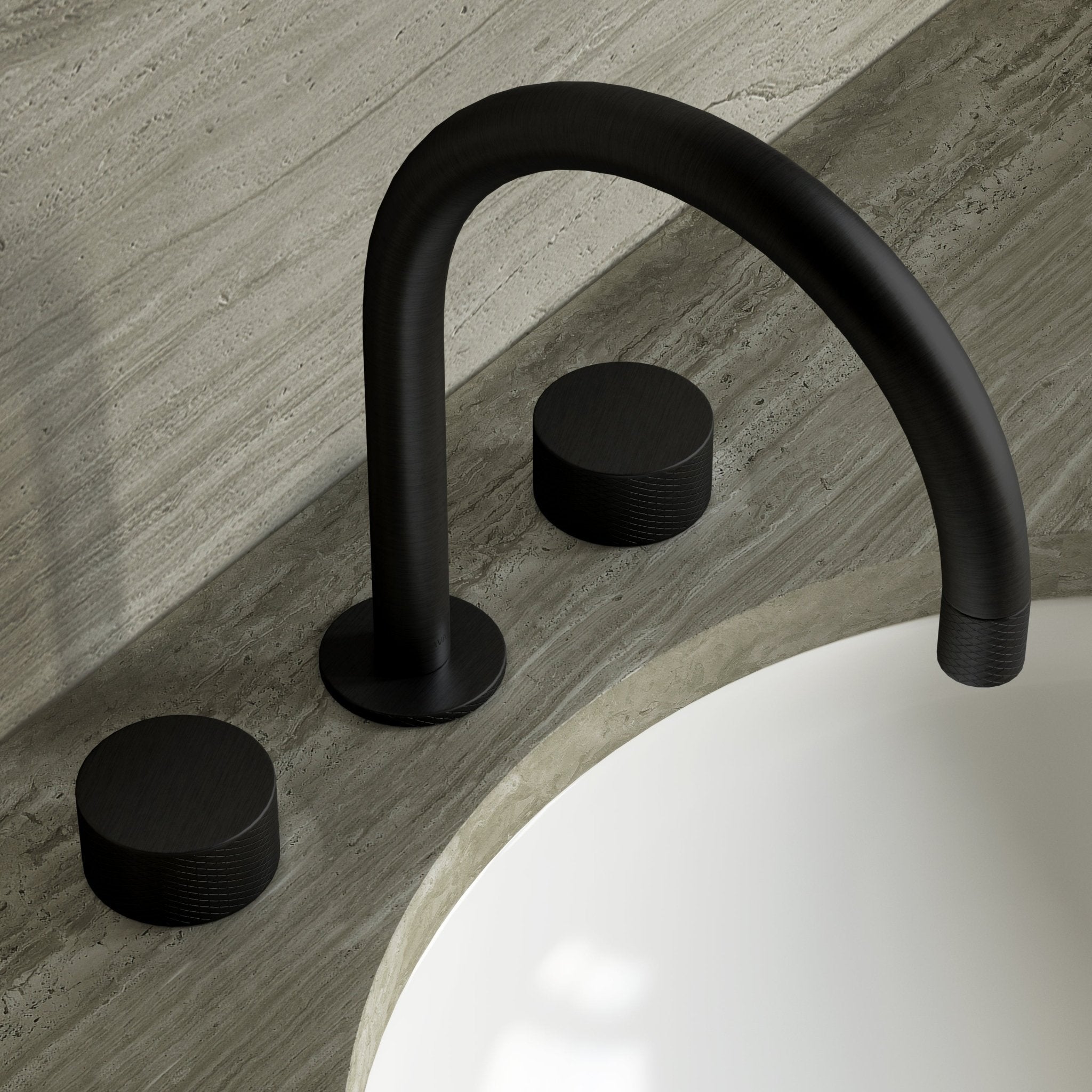 Image of Strata Deck Mounted Basin Tap – Double Handle - Cavari