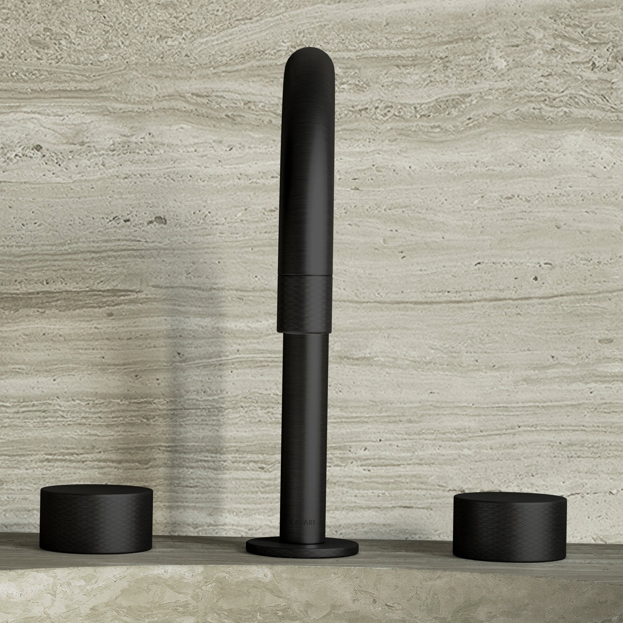 Image of Strata Deck Mounted Basin Tap – Double Handle - Cavari
