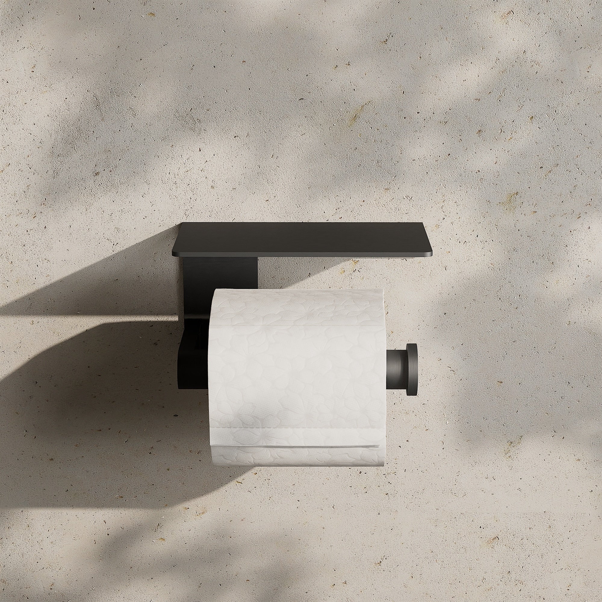 Image of Toilet Roll Holder with Shelf - Cavari