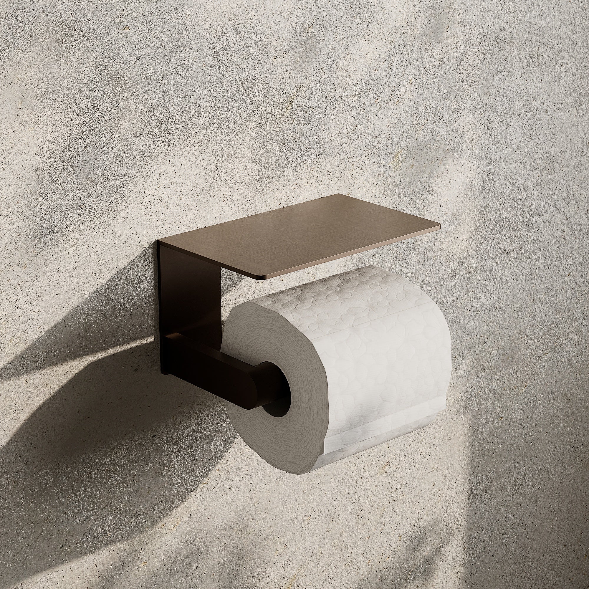 Image of Toilet Roll Holder with Shelf - Cavari