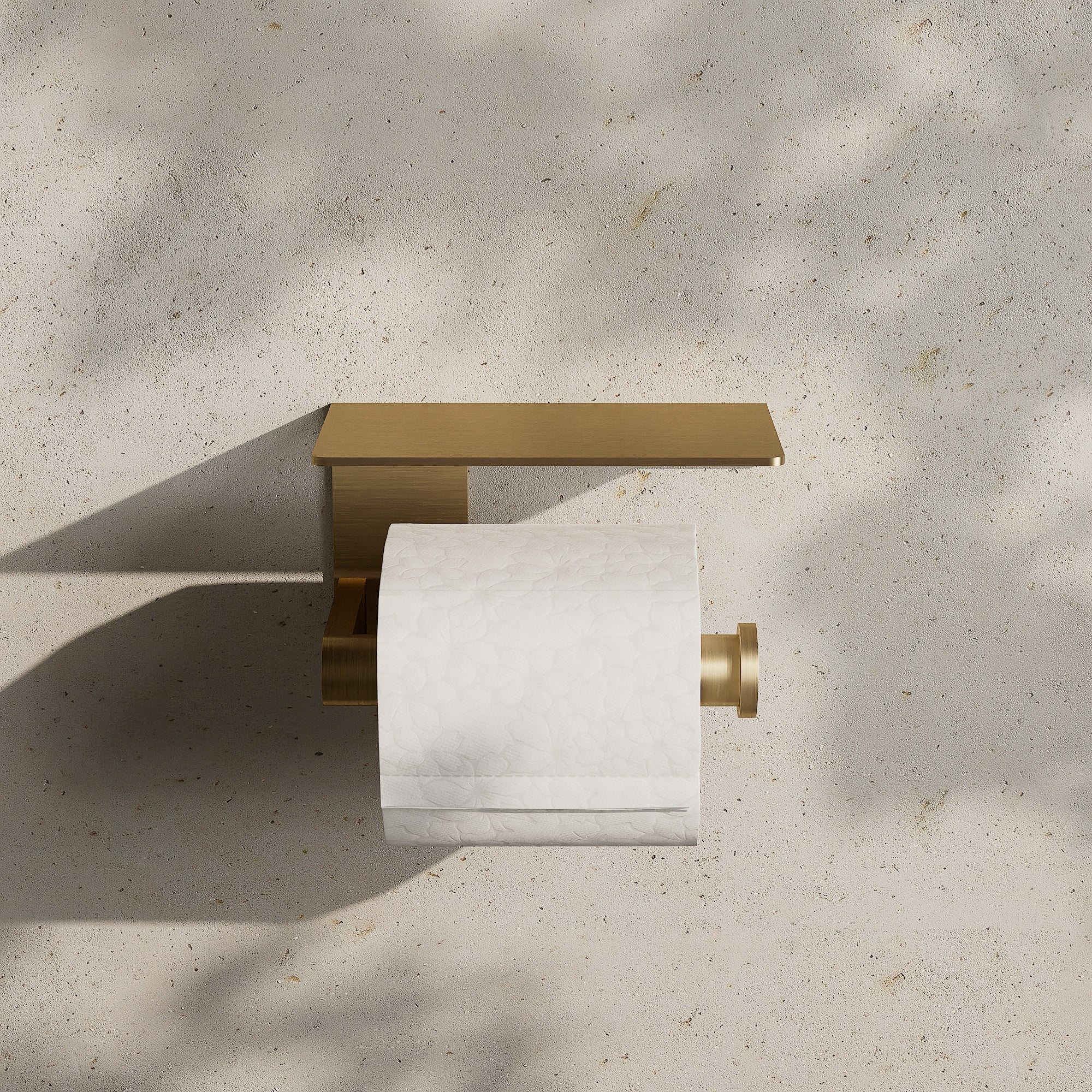 Image of Toilet Roll Holder with Shelf - Cavari