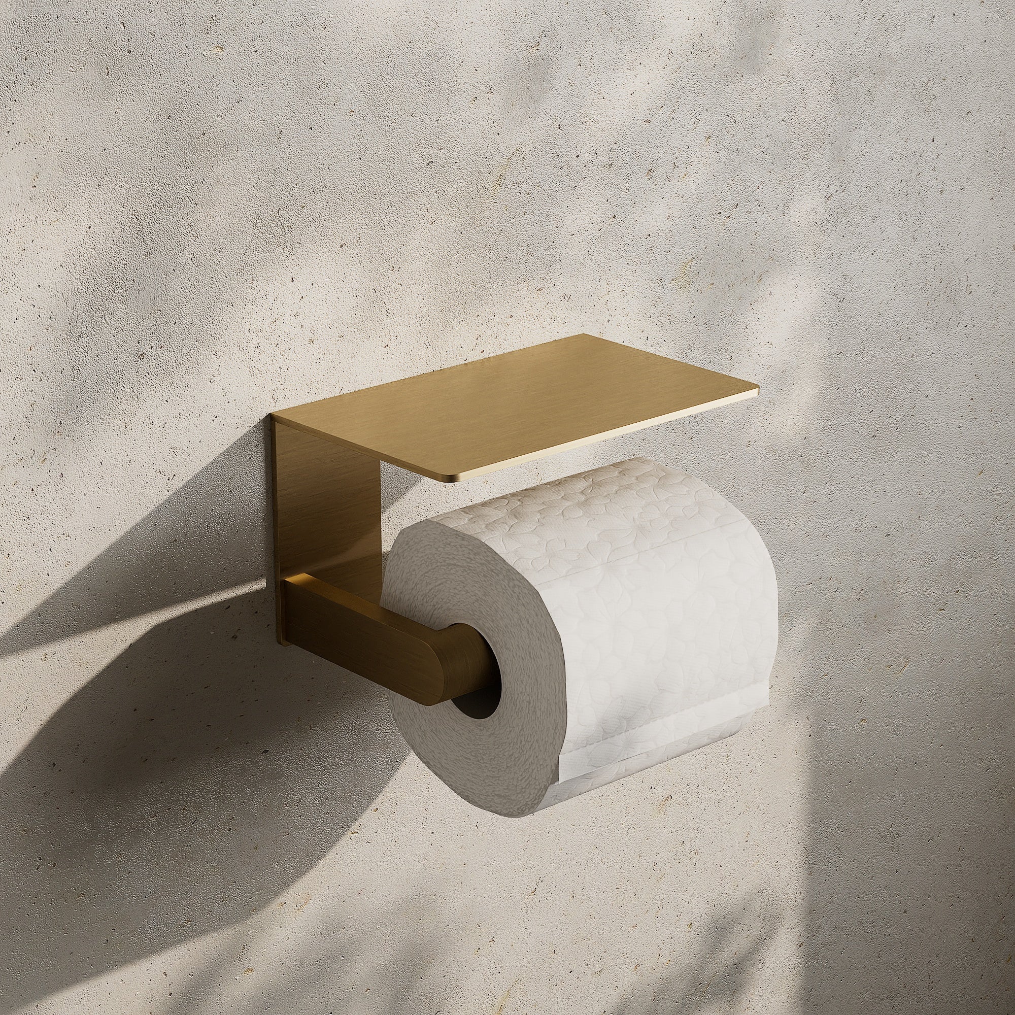 Image of Toilet Roll Holder with Shelf - Cavari