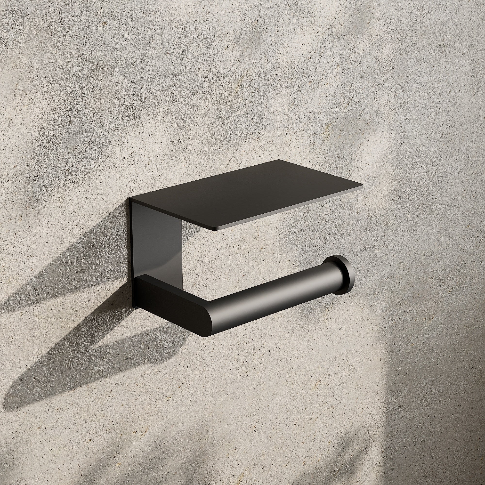 Image of Toilet Roll Holder with Shelf - Cavari