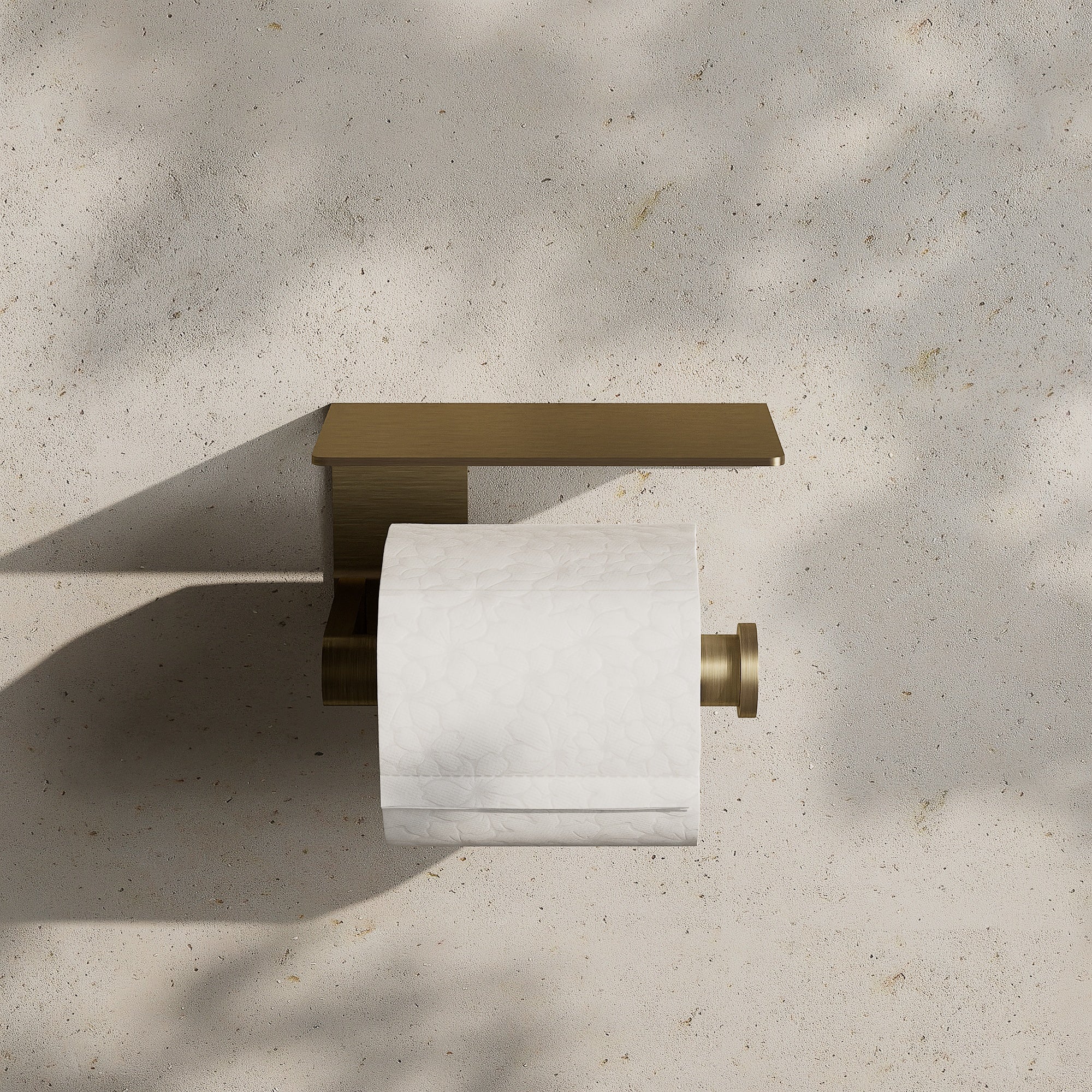 Image of Toilet Roll Holder with Shelf - Cavari