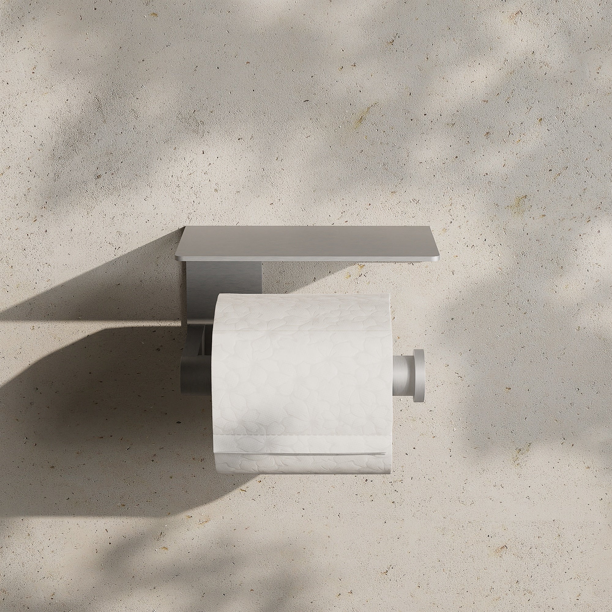 Image of Toilet Roll Holder with Shelf - Cavari