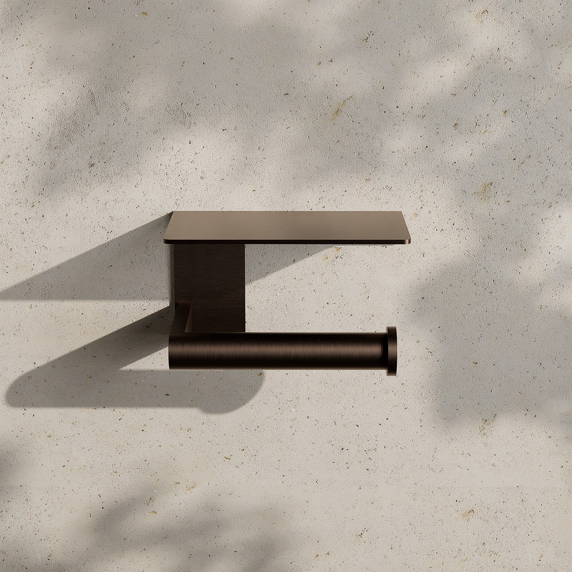 Image of Toilet Roll Holder with Shelf - Cavari