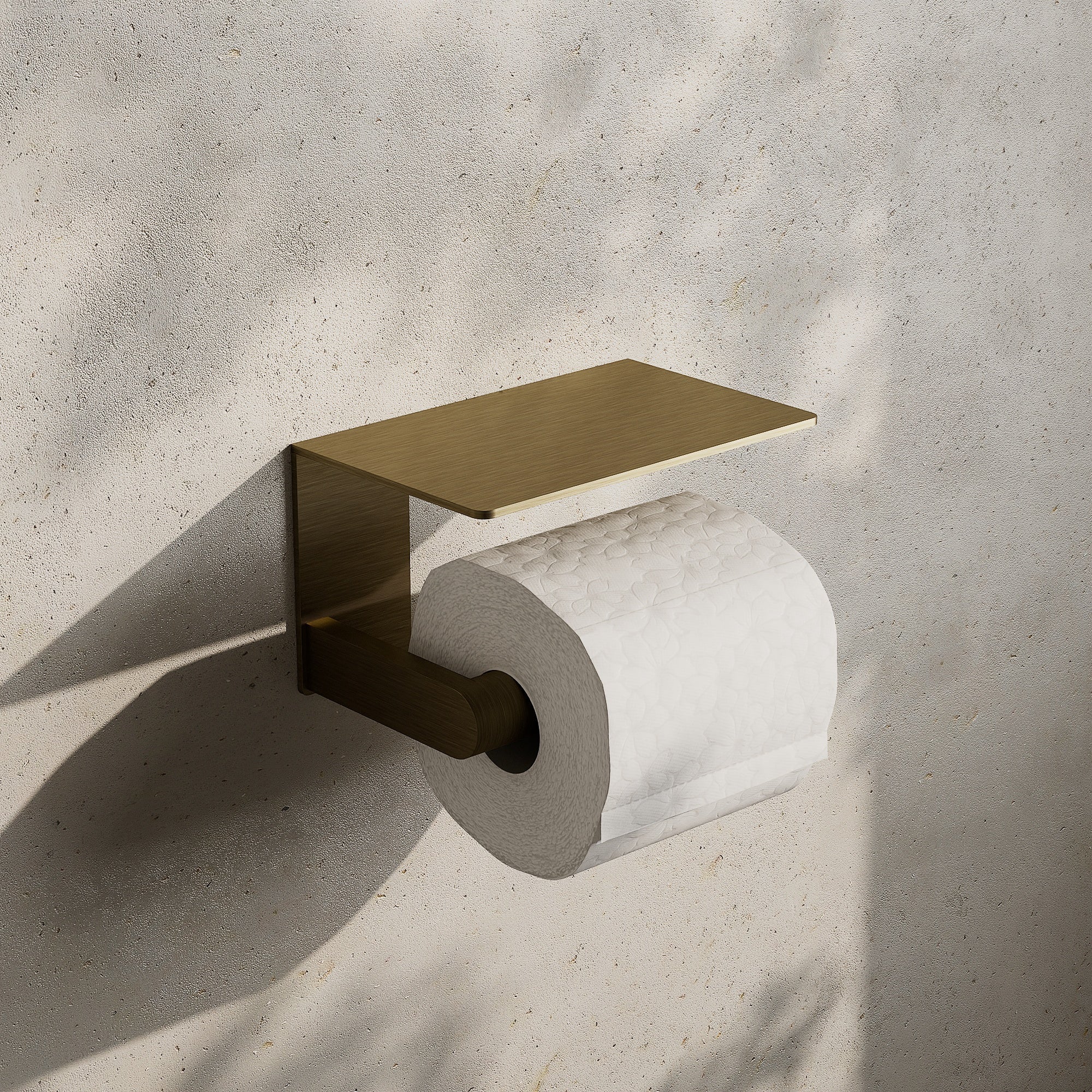 Image of Toilet Roll Holder with Shelf - Cavari