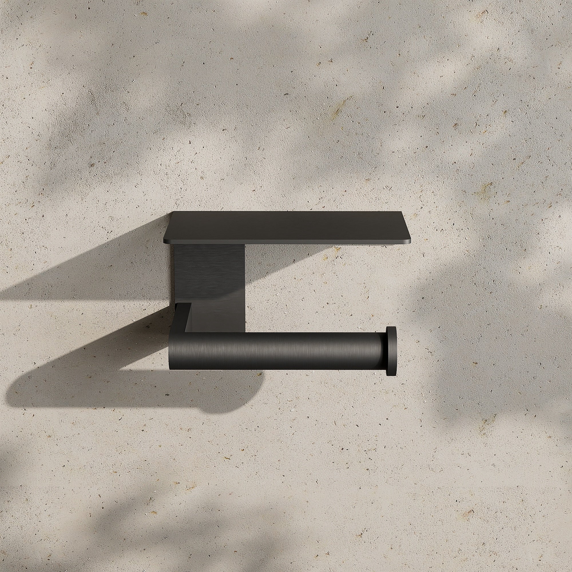 Image of Toilet Roll Holder with Shelf - Cavari