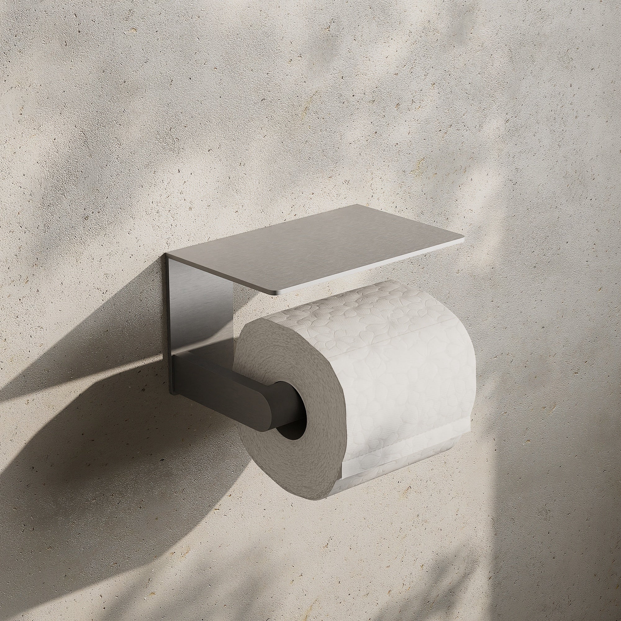 Image of Toilet Roll Holder with Shelf - Cavari