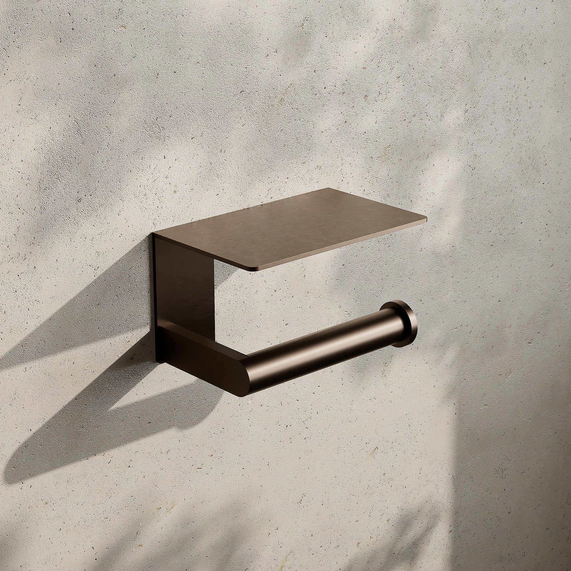 Image of Toilet Roll Holder with Shelf - Cavari