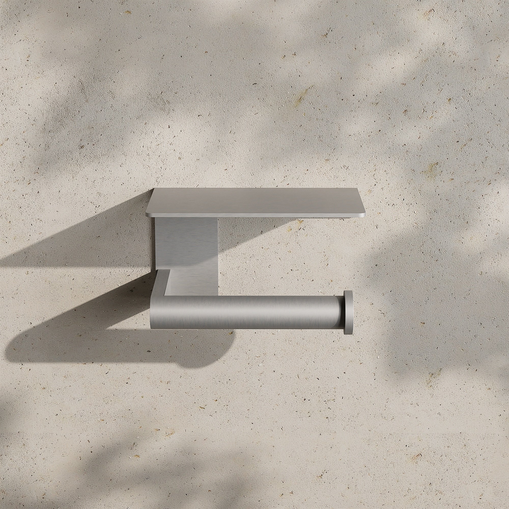 Image of Toilet Roll Holder with Shelf - Cavari