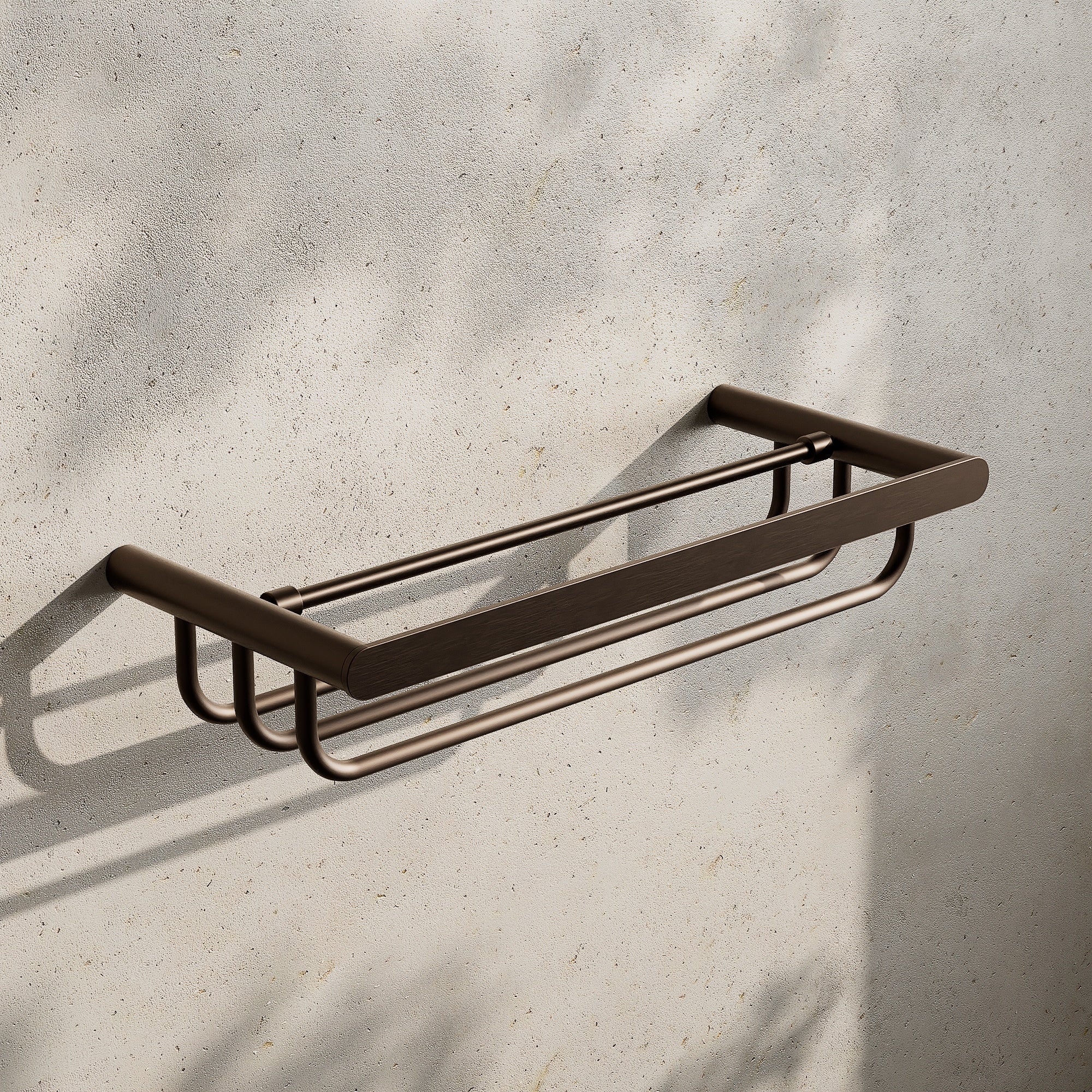 Image of Towel Rack with Rail 600mm - Flat - Cavari