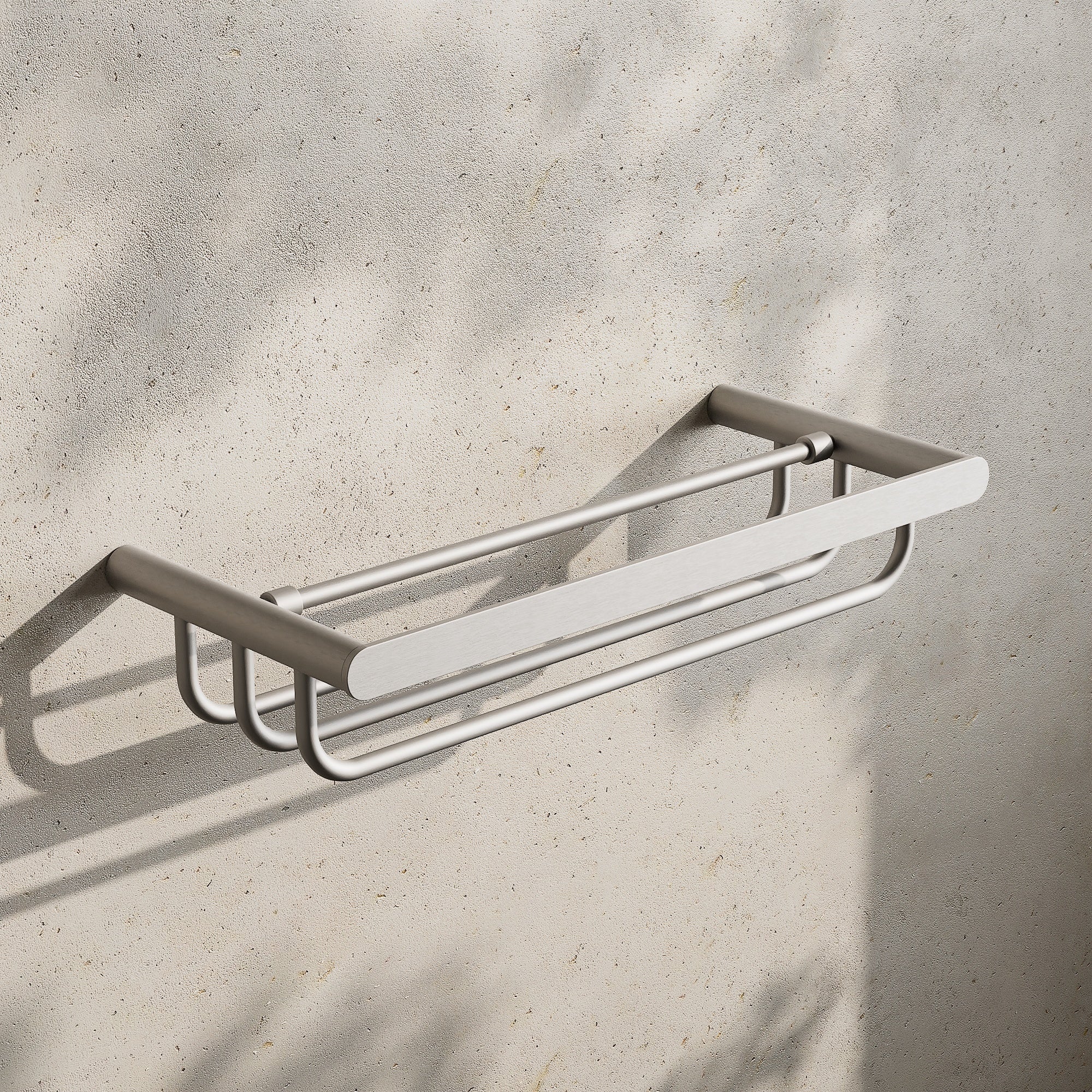 Image of Towel Rack with Rail 600mm - Flat - Cavari