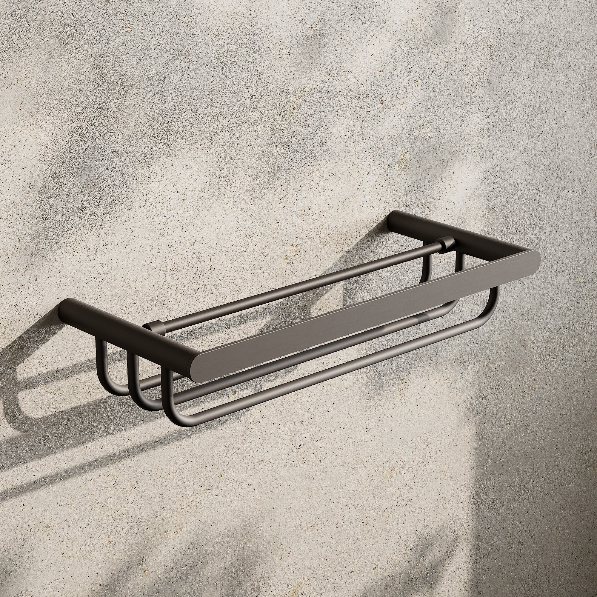 Image of Towel Rack with Rail 600mm - Flat - Cavari
